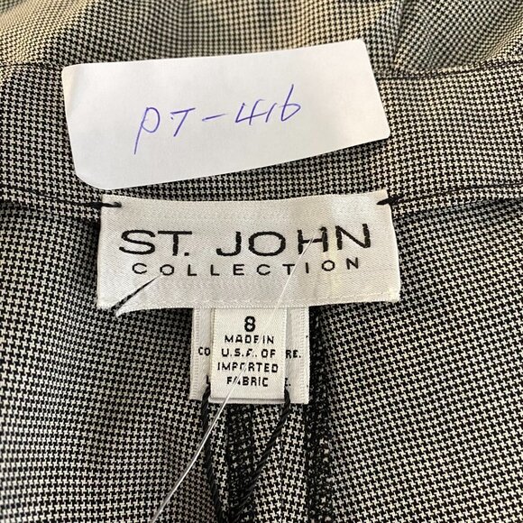 St. John Collection Light Crop Pants Micro Houndst - Picture 2 of 10